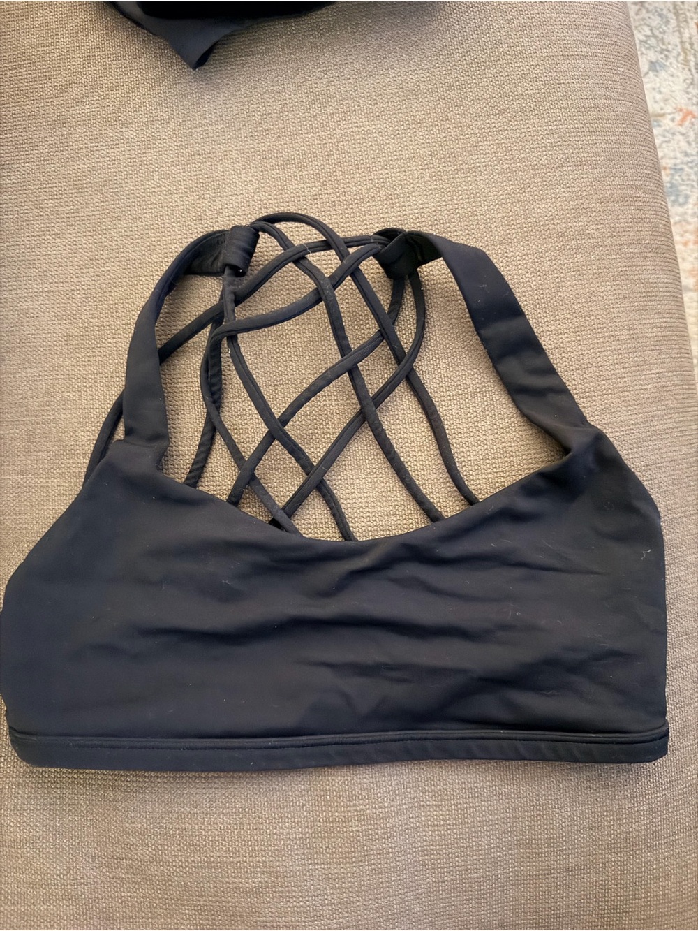 lululemon athletica Black Strappy Back Sports Bralette